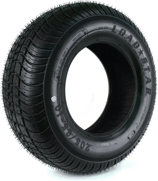 Buy 10" Vampire Black/Machined Aluminum Golf Cart Wheels and 205/65-10 Comfortride DOT Street/Turf Golf Cart Tires Combo - Image 8