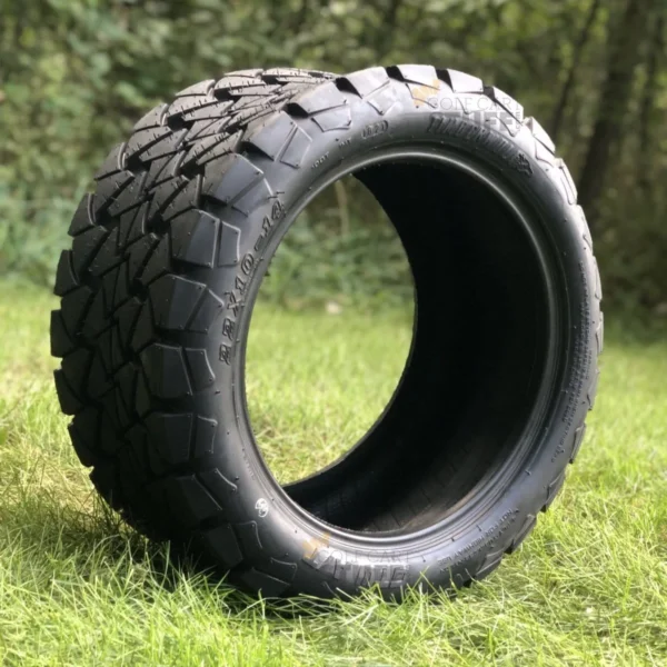 Buy 14" Vampire Gloss Black Golf Cart Wheels with 22x10-14 Timberwolf DOT All Terrain Off-Road Golf Cart Tires - Image 6