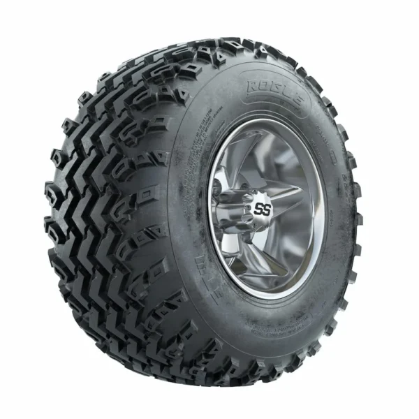 Buy 12" Godfather Gloss Black Golf Cart Wheels and DOT Approved Street Turf Tires Combo - Image 5