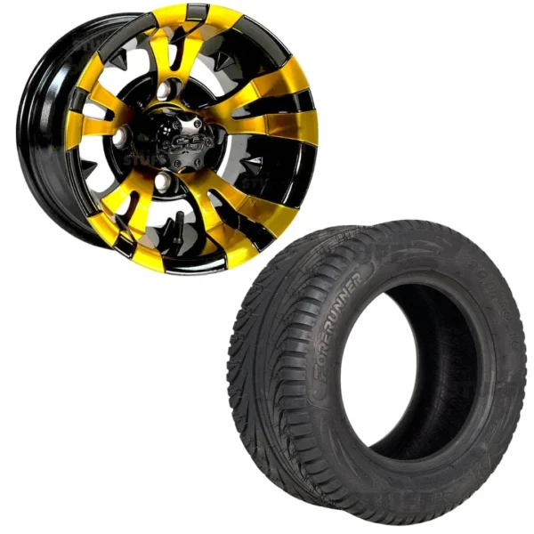 Buy 10" Vampire GCS™ Colorway Golf Cart Wheels and 205/50-10 DOT Street/Turf Golf Cart Tires Combo - Set of 4 - Image 12