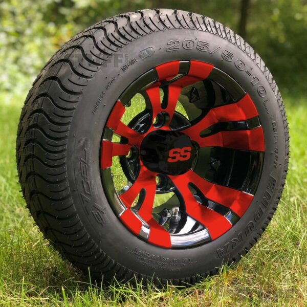 Buy 10" Vampire GCS™ Colorway Golf Cart Wheels and 205/50-10 DOT Street/Turf Golf Cart Tires Combo - Set of 4 - Image 5