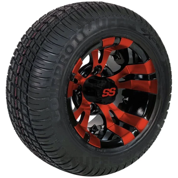 Buy 10" Vampire GCS™ Colorway Golf Cart Wheels and 205/50-10 DOT Street/Turf Golf Cart Tires Combo - Set of 4 - Image 15