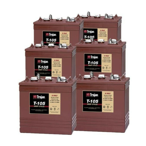 Buy Trojan T-105 6V/225Ah Golf Cart Battery (6 Pack, 36V) in United States
