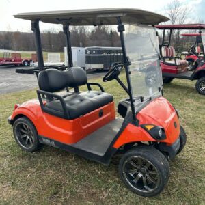 2020 Yamaha DR2ET1X Golf Cart for sale. 2020 Yamaha DR2ET1X electric golf cart with roof, rear seat, and custom wheels